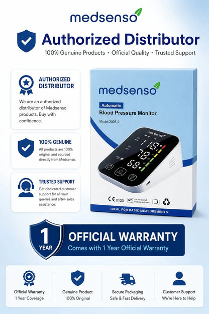 Medsenso BP Monitor 2006-2 Digital Blood Pressure Monitor Upper Arm | Automatic Blood Pressure Monitor Digital With Large LCD Display, Heart Rate.